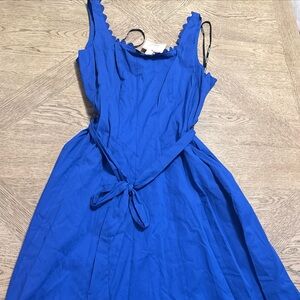 NWT Anne Klein Navy Blue Maxi Full Floor Length Halter Neck Dress Gown Women 12